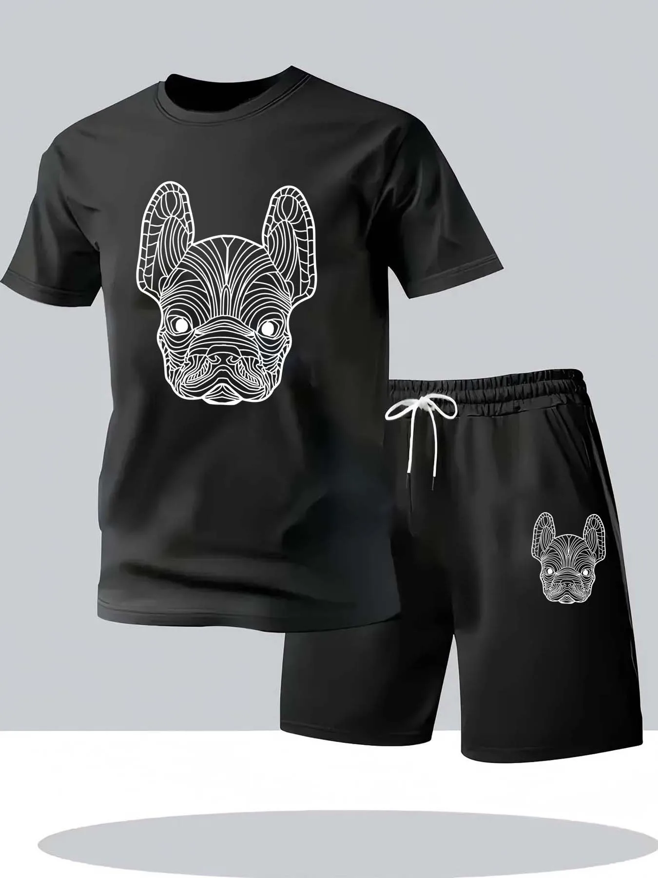Running Gears - Letni męski zestaw: szybkoschnąca koszulka z