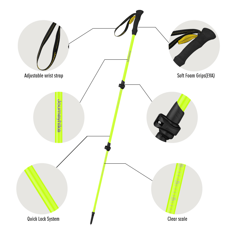 Fluorescencyjne zielone kijki  – Trekking Pole Carbon recenzja i cena